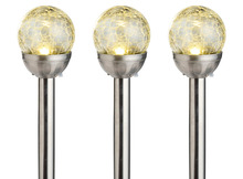 Solcellelamper Ø8 x H34 cm 3-pk.